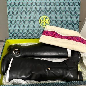 Black Boots, Tory Burch. Barely wore them, so they are pretty much new